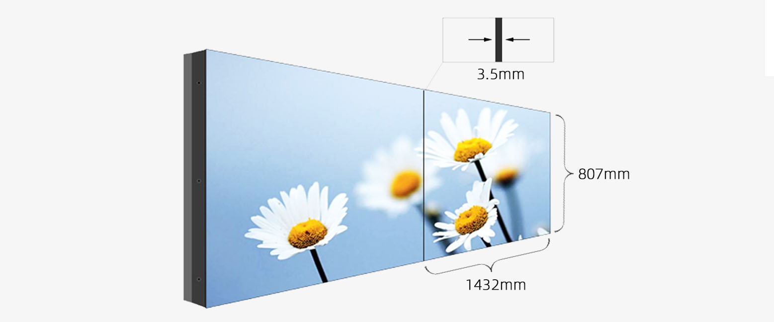 65寸拼接屏长宽尺寸是多少，65寸拼接屏尺寸多大，